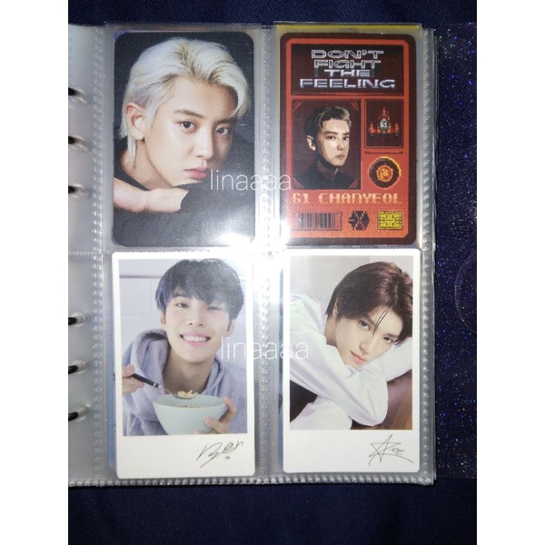 pc photocard  album murah id card chanyeol dftf, chanyeol nacific, doyoung taeyong natrep nature rep