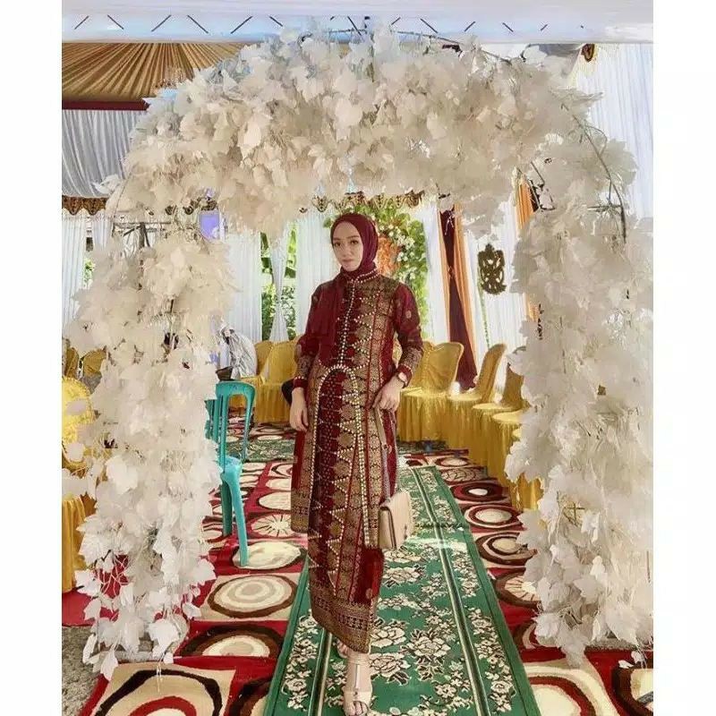 SETELAN TUNIK ANISA ATASAN KURUNG DAN ROK SONGKET BATIK JUPRI BATIK COUPLE RUMAH KEBAYA BANDUNG RUMAH SONGKET BANDUNG SETELAN SONGKET