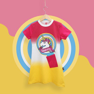 Kaos Tunik Katun Anak 9 Tahun / Dress Kaos Anak 9 Tahun / Baju Dress Anak Cewe 9 Tahun Bahan Lembut