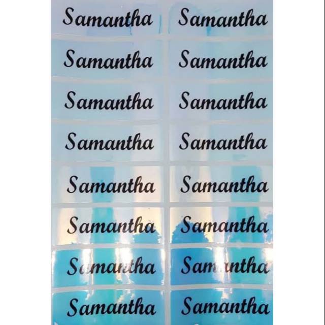 

Biru Laser Label nama sticker label name waterproof