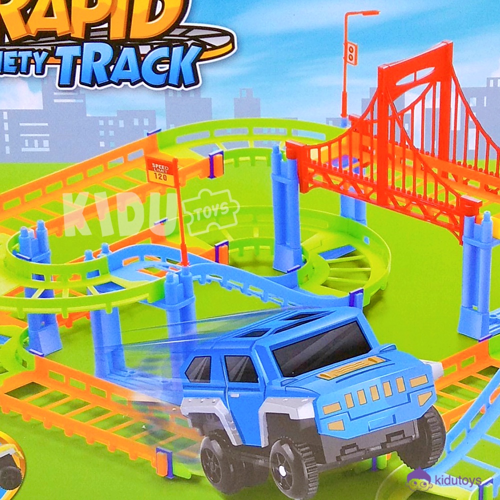 Mainan Mobil Lintasan Track Mainan Anak Cowok Mobil Mobilan Rapid Variety Track 1608 Kidu Toys