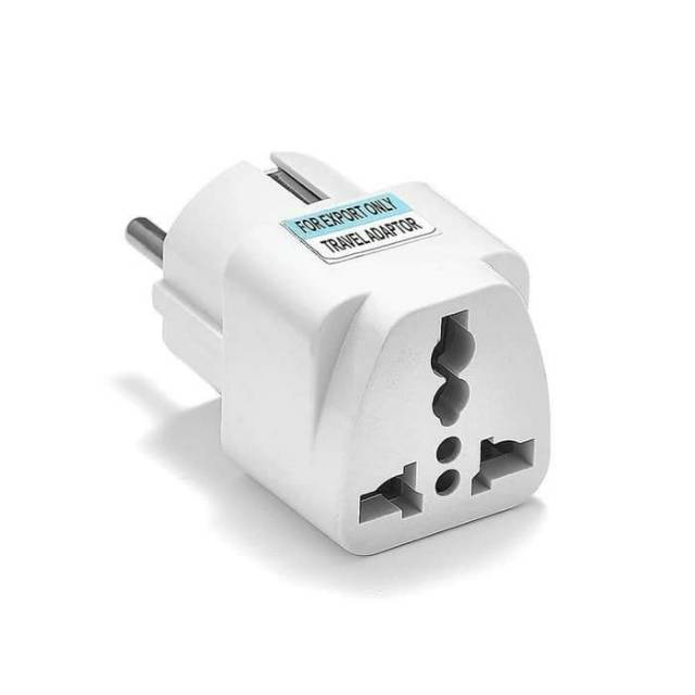 [Ready] Over Steker Adaptor 3 Kaki Travel Adapter ke 2 Universal  ADAPTOR TRAVEL KAKI 3 KE KAKI 2