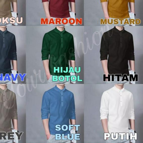★ KEMEJA KOKO PRIA motif ARIAS/ BAJU LEBARAN KOKO ARIAS bahan onxytwo - army ♢