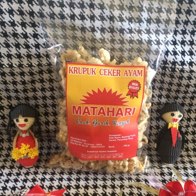 

Krupuk ceker ayam matahari 250gr