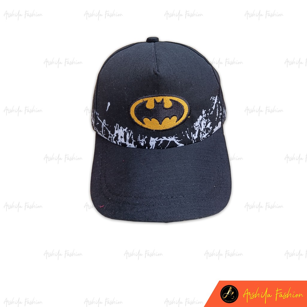 Topi Anak Baseball Betmen Bercak / Topi Terbaru Motif Hero-Hitam
