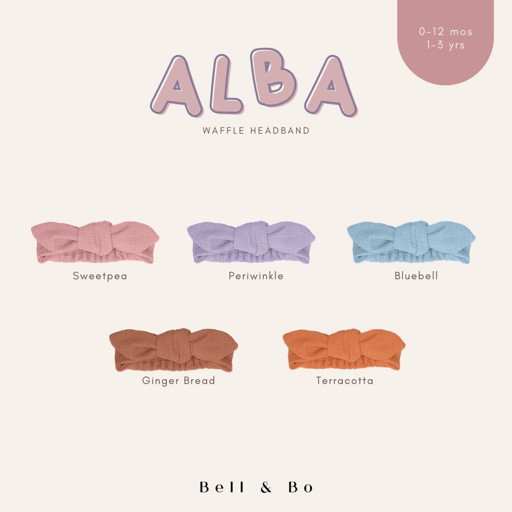 Baby Giggles - Bell and Bo Alba Headband / Bandana Bayi &amp; Anak