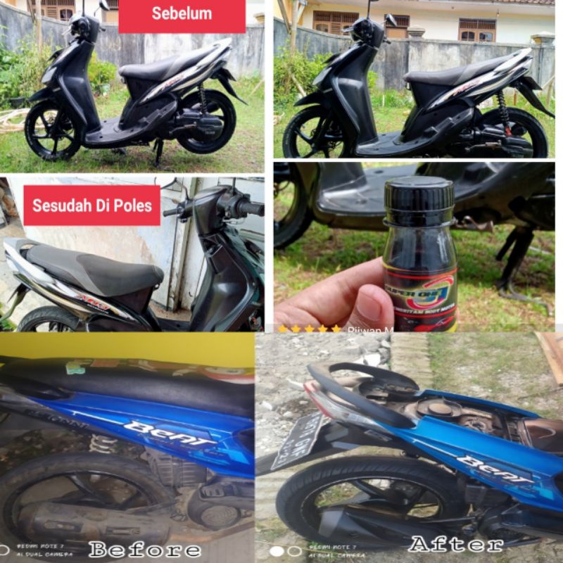 [BISA COD] Penghitam Body Motor penghitam kenalpot motor permanen  penghitam motor penghitam dasbord 30 ml