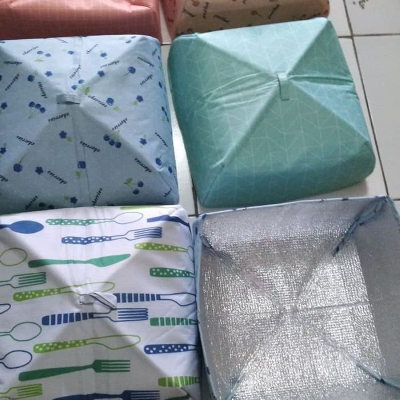 Tudung Saji Lipat Aluminum Foil Cover Penutup Makanan Penahan Panas