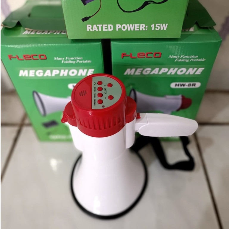 MEGAPHONE/PENGERAS SUARA MEREK FLECO HW-8R DAN YC-130 RU GRATIS BATERAI DAN CAS BISA REKAM SUARA