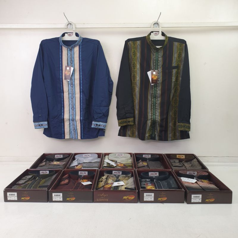 Bamus ATLAS SUPER Baju Koko Pria Dewasa Manset Tangan Lengan Panjang