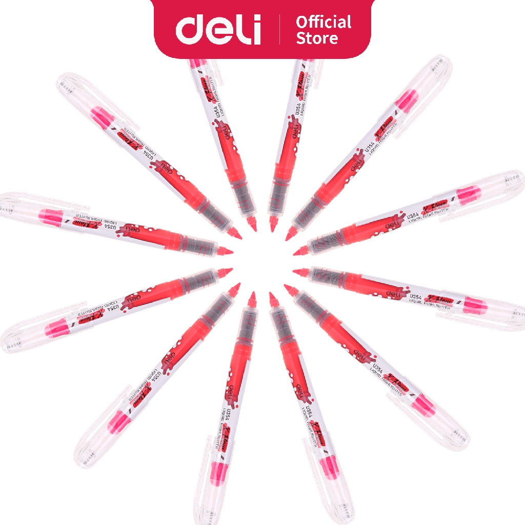 

Deli Highlighter tip: 1-5mm dengan klip pena EU354