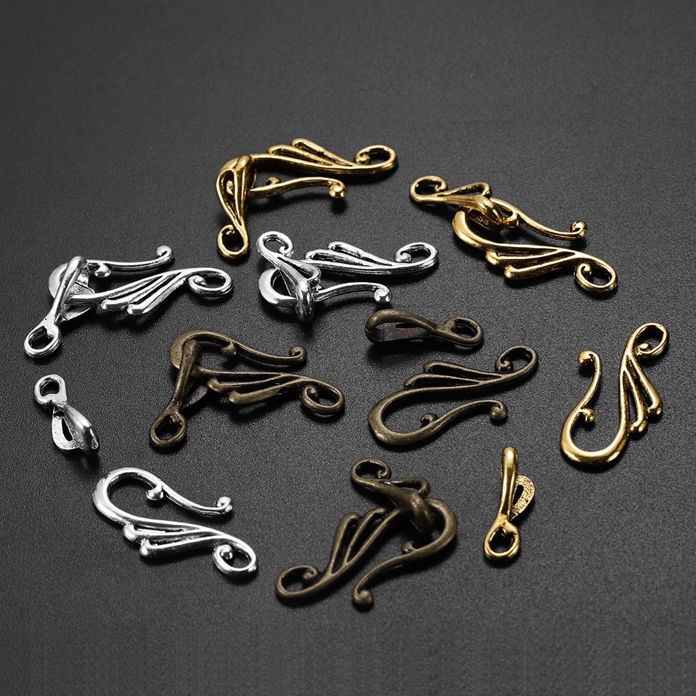 10pcs Kait Toggle Bentuk Note Musik Antik Bahan Zinc Alloy Warna Emas Perunggu Untuk Membuat Perhiasan Kalung Gelang