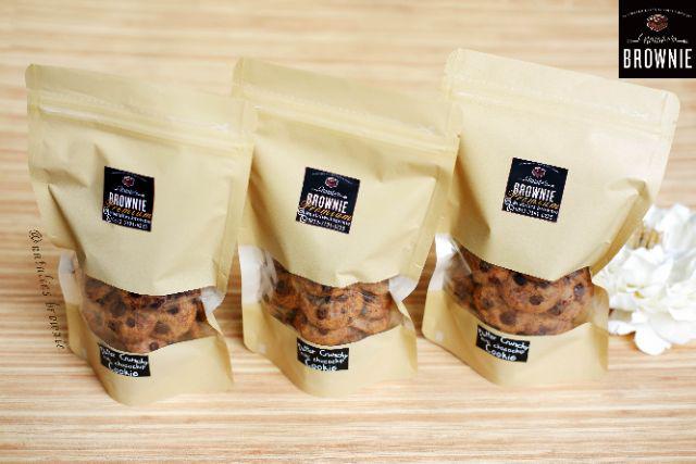 [isi 100] Standing Pouch Window Ecopack 13x20 Kpack/ Kertas Paper/ Craft Kraft/ Kemasan Kopi 100 Gr