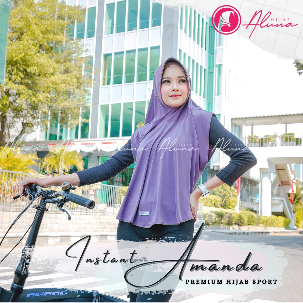 Instant Amanda By Hijab Aluna Official | Kerudung | Jilbab | Hijab | Hijab Instan | Jilbab Instan | Bergo | Khimar | Jersey Stella-1