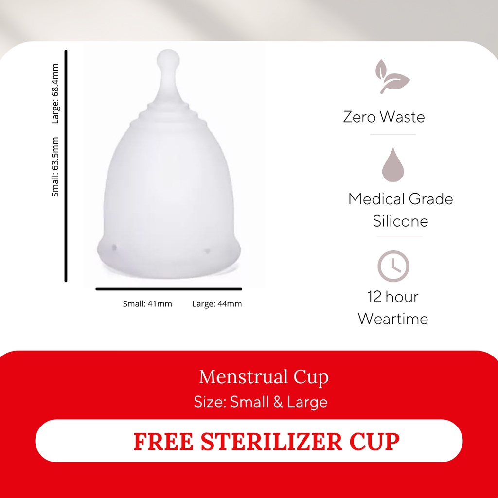 Bralogy - Reusable Menstrual Cup Period GRATIS STERILIZER POUCH