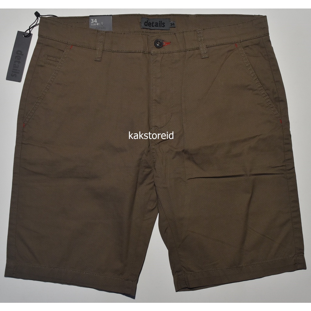 Celana Pendek Pria DETAILS Coklat Motif Slimfit DET 71