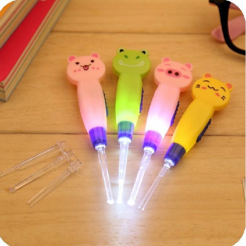 Pembersih telinga anak korek kuping LED