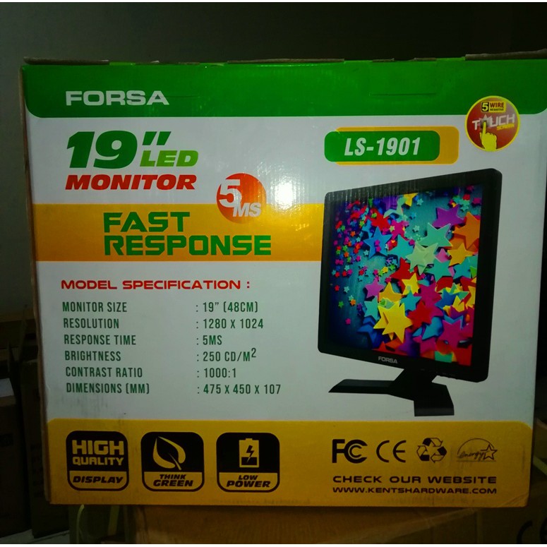 LCD LED MONITOR FORSA 19" TOUCHSCREEN LS-1901TS