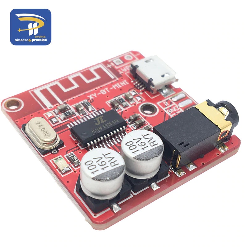 TCXRE Bluetooth Audio Receiver 5.0 Lossless Decoder Board 3.7-5V - XY-BT-MINI - Red