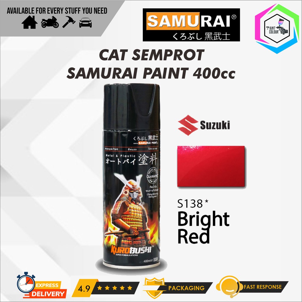 Samurai Paint S138* Brilliant Red Cat Semprot