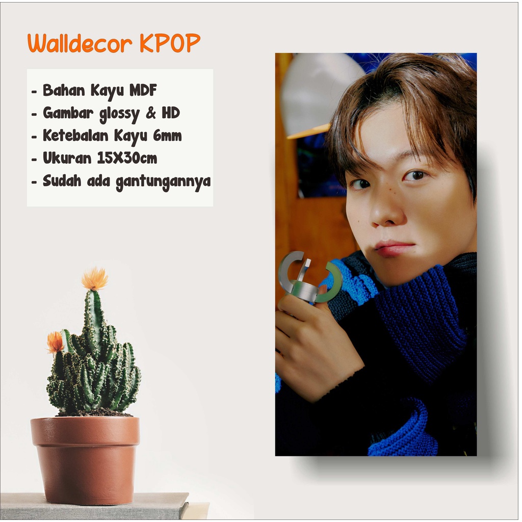 WALLDECOR EXO BAEKHYUN DONT FIGHT THE FEELING UKURAN 15X30 CM WALL DECOR POSTER KAYU HIASAN DINGDING