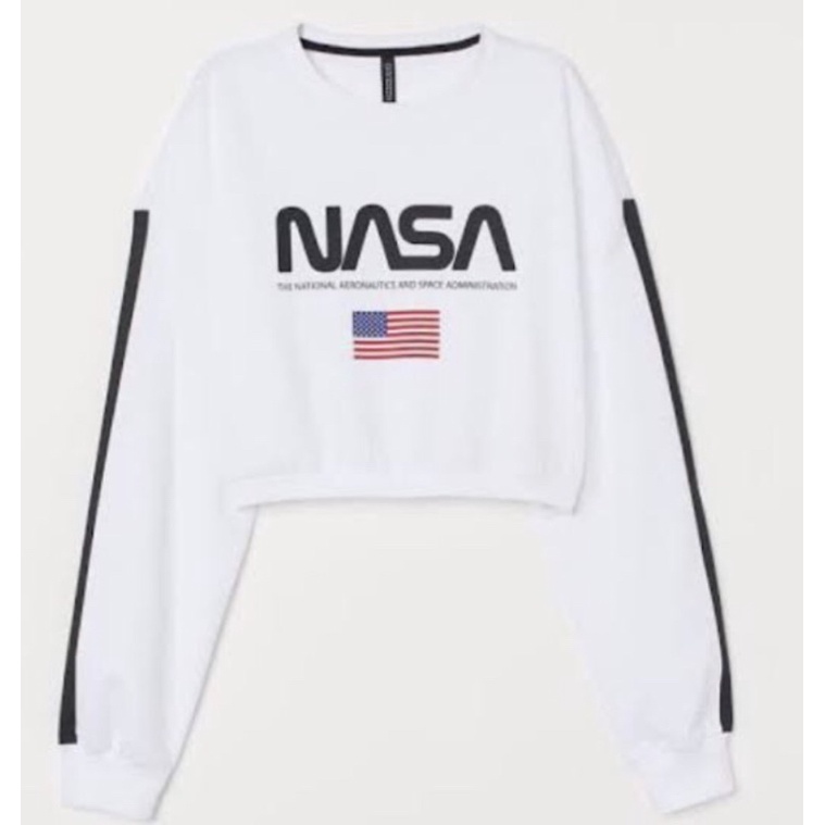 sweater crop H&M NASA PRELOVED