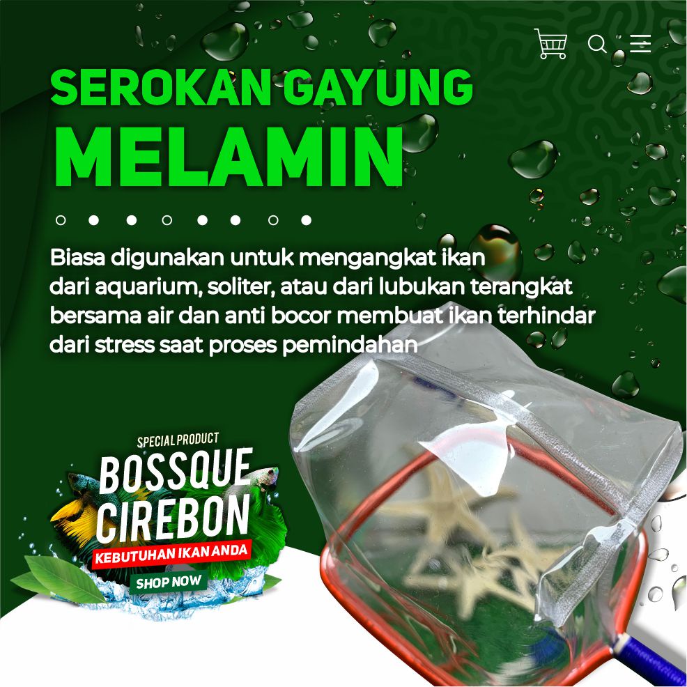 Serokan Gayung Melamin 6cm Seser Saringan Sauk Ikan Cupang Jentik Kutu Air Artemia