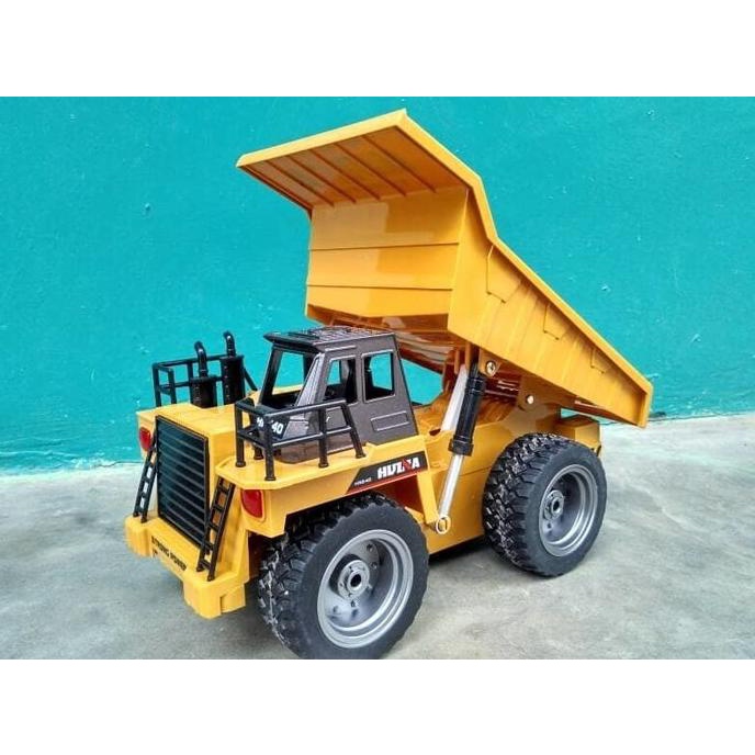 RC DUMP TRUCK HUINA TOYS miniatur alat berat mainan remote control