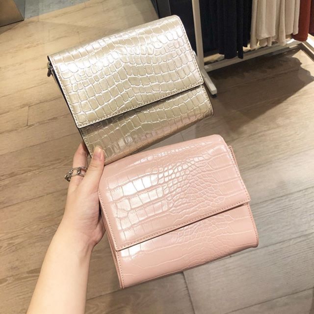 Bershka croco sling bag