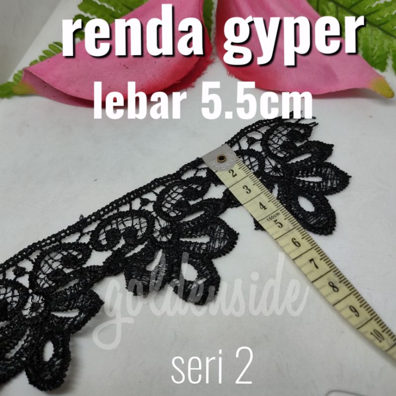 Renda gyper lebar 5.5cm per yard