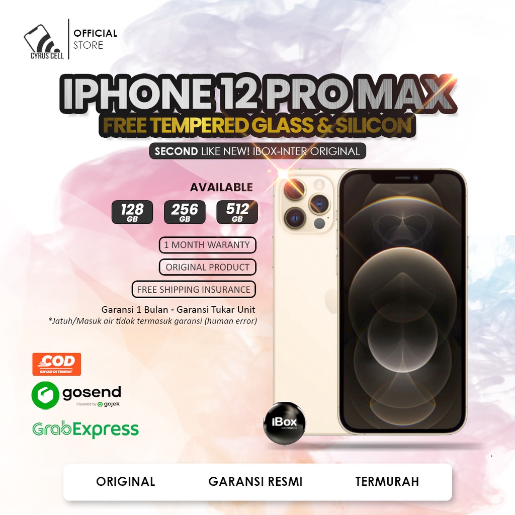 Jual IPHONE 12 PROMAX 128GB/256GB SECOND IBOX INTER 100%|FULLSET LIKE ...