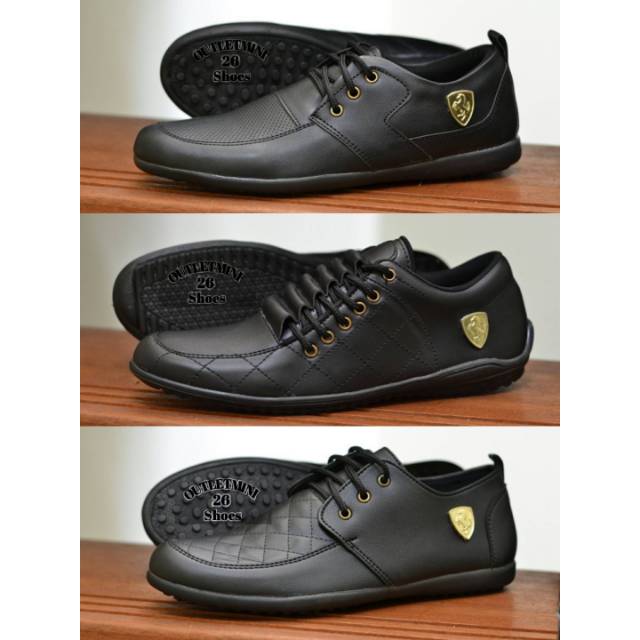 Sepatu Formal Pria Warna Hitam / Sepatu Pria Kerja Kuliah Santai