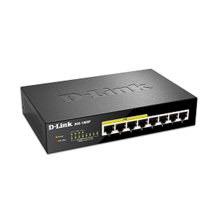 D-Link DES-1008PA 8-Port with 4 Port support PoE Unmanaged Switch