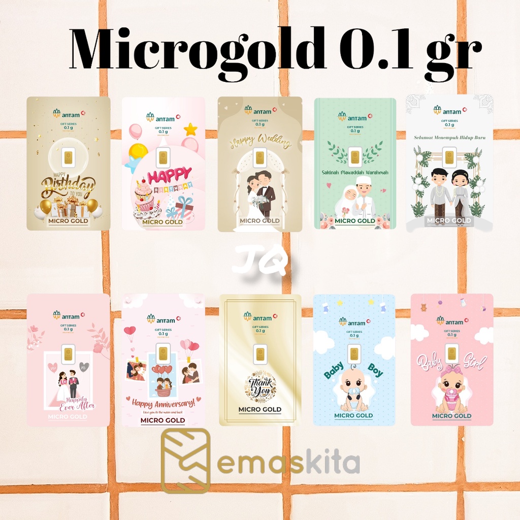 Antam Microgold Gift Series 0.1 gram Emas Logam Mulia