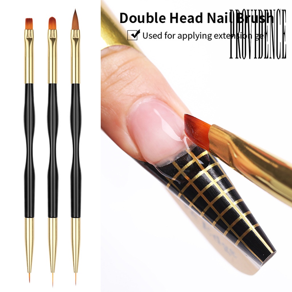 Providence Pen Brush Nail Art Kepala Ganda Gagang Ergonomis Bahan Plastik Ultra Ringan