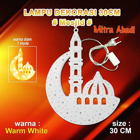 Lampu Dekorasi Mesjid Warm White Panjang 30 cm