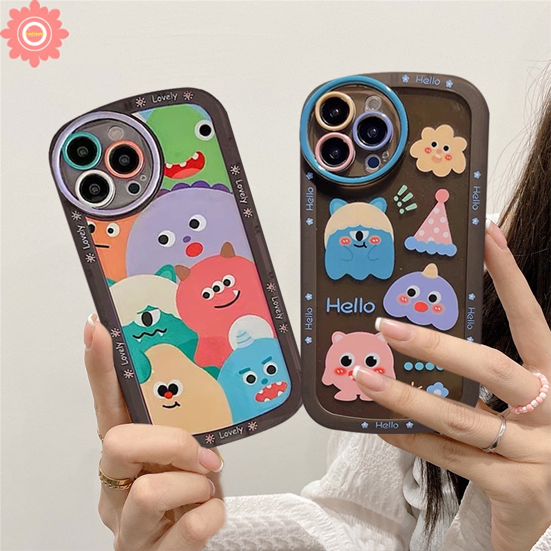 Soft Case TPU Motif Kartun Monster Untuk Samsung A51 A50s A53 5G A20s A03s A02s A30s A52s A32 A12 A03 A50 A13 A52 A31 A33 A22 M22