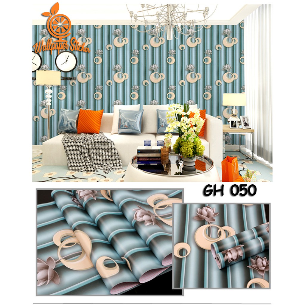 Wallpaper dinding Dekorasi dinding rumah Wall stiker dinding wallpaper Stiker tembok motif kayu GH052