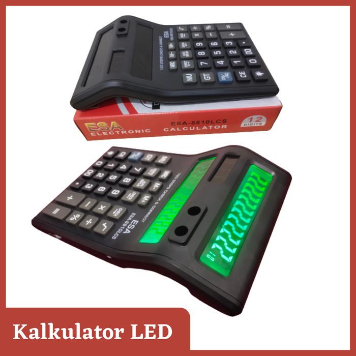

Calculator Esa Kalkulator Dagang Besar 2 Layar Led Menyala 12 Digit