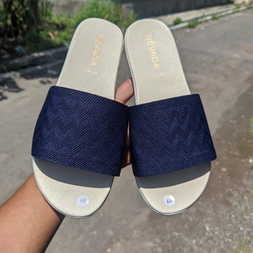 Sandal Slide Selop Rajut Import Termurah - Sandal Wanita Nevada slip on -176