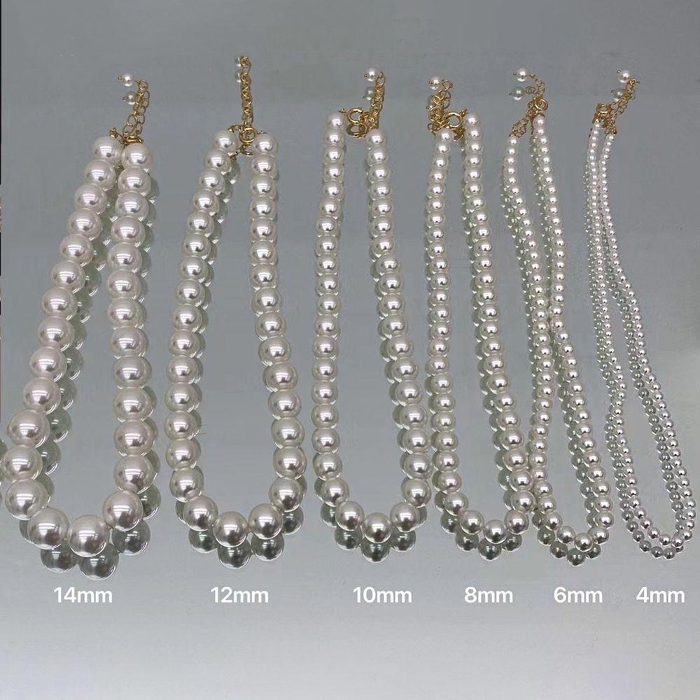 Kalung Choker Rantai Klavikula Mutiara Putih Gaya Vintage Korea Minimalis Untuk Wanita