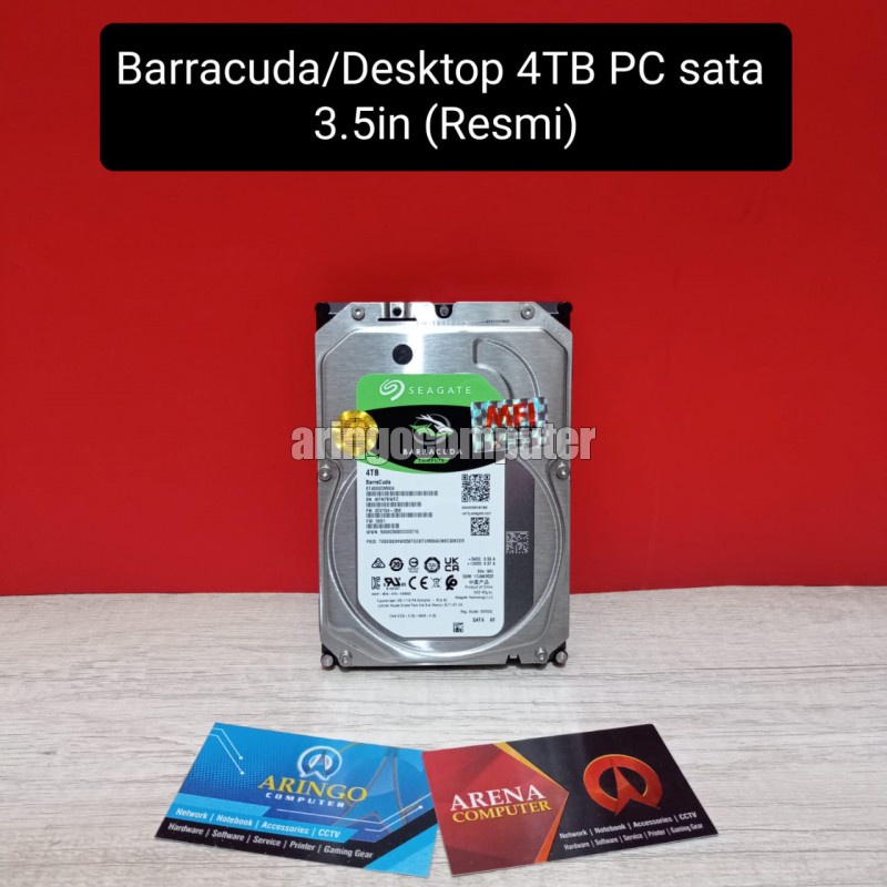 Harddisk Seagate Barracuda/Desktop 4TB PC sata 3.5&quot; (Resmi)