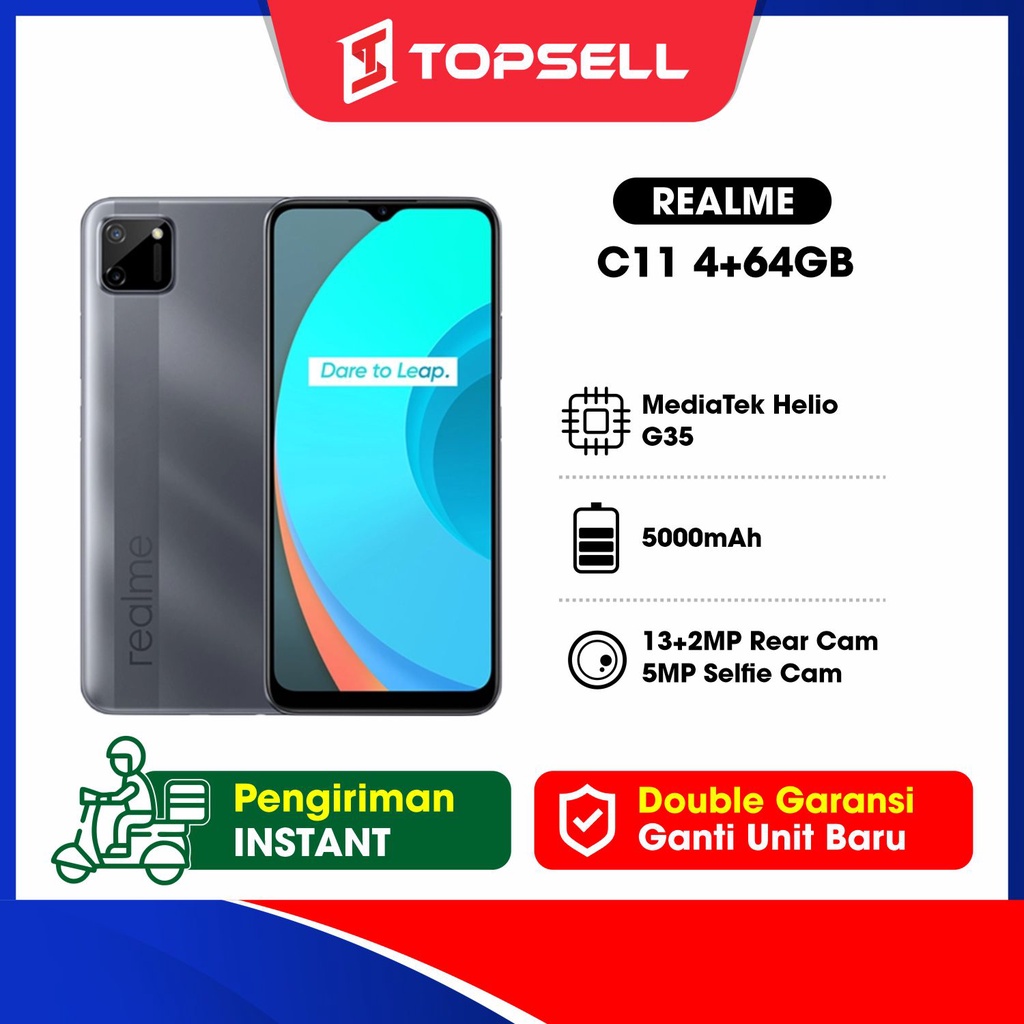 realme c11 2021 4 64gb 2 32gb  garansi resmi 12 bulan gratis asuransi