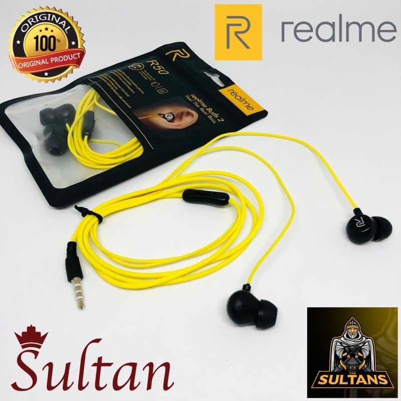 HANDSFREE REALME R50 EXTRA BASS EARPHONE PROMO SEN