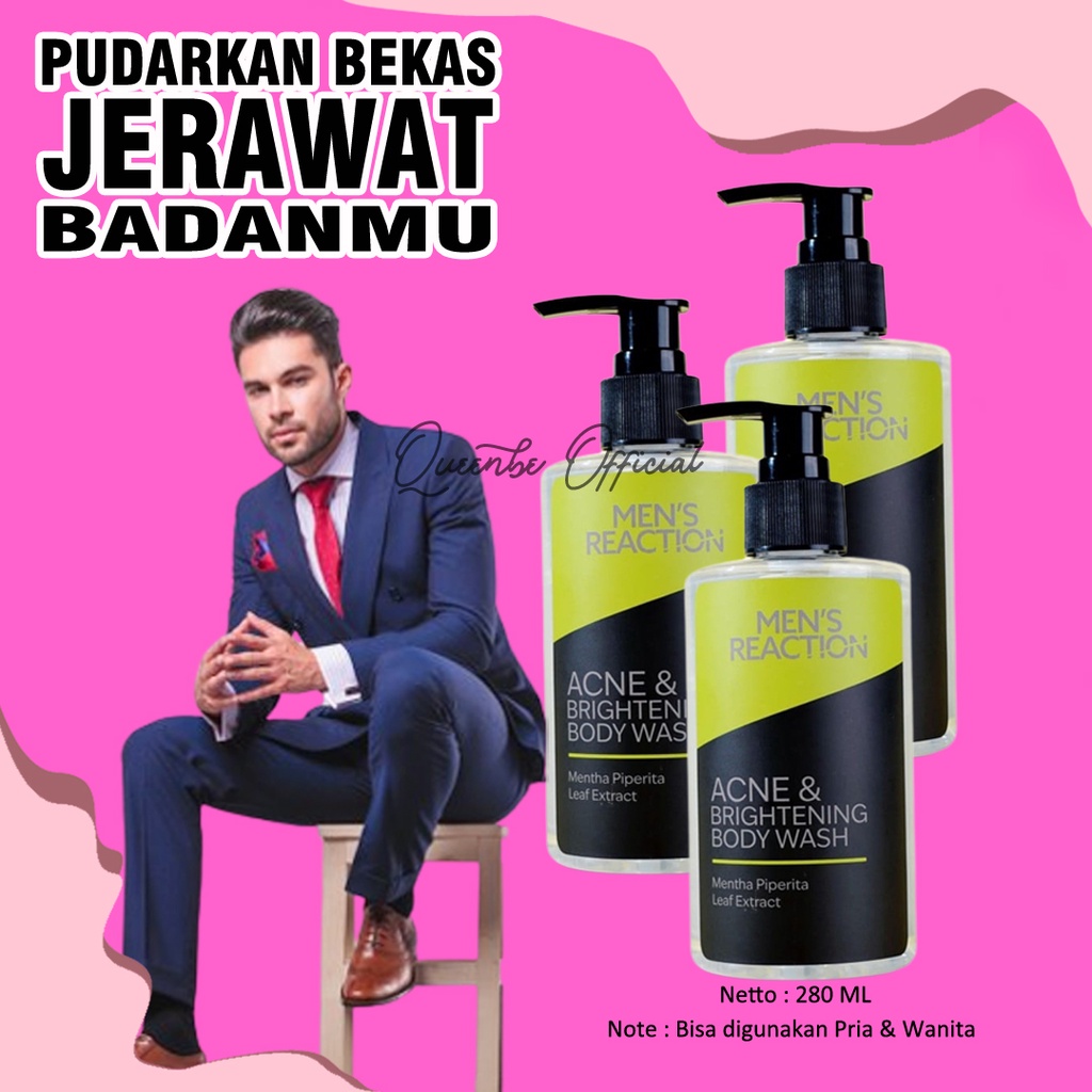 Acne Brightening Body Wash Whitening Shower Gel Sabun Mandi Cair Botol Khusus Tubuh Jerawat untuk Pr
