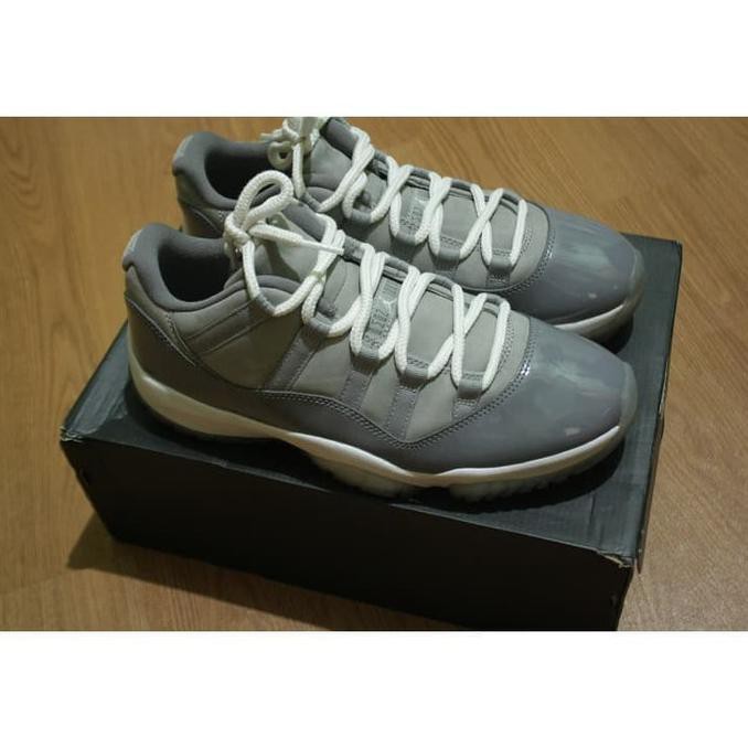 Original Second Air Jordan Xi 11 Low - Cool Grey - Abu-Abu, 8 Malikaikha