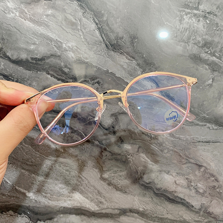 【Ready Stock】Korean TR90 Anti Radiation Eyeglasses Ins Women Men Round Frame