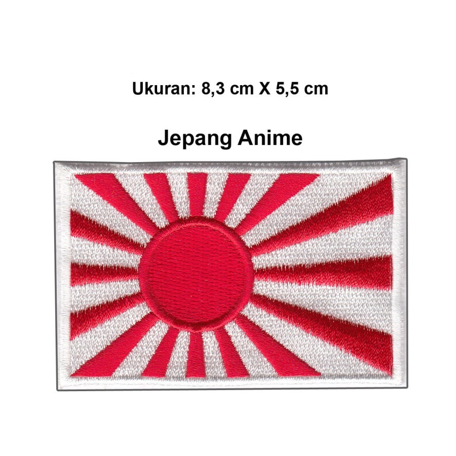 Emblem Bordir Logo Bendera Jepang anime ( BORDIR KOMPUTER )