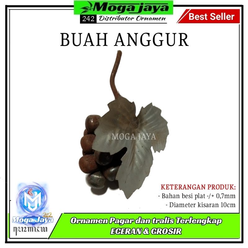 buah anggur besi hiasan ornamen tralis