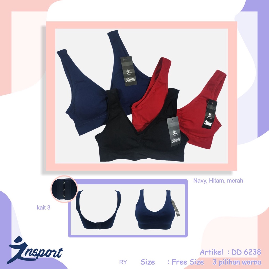 Fashion - 1 Pcs Bra Insport Art 6238 Freesize